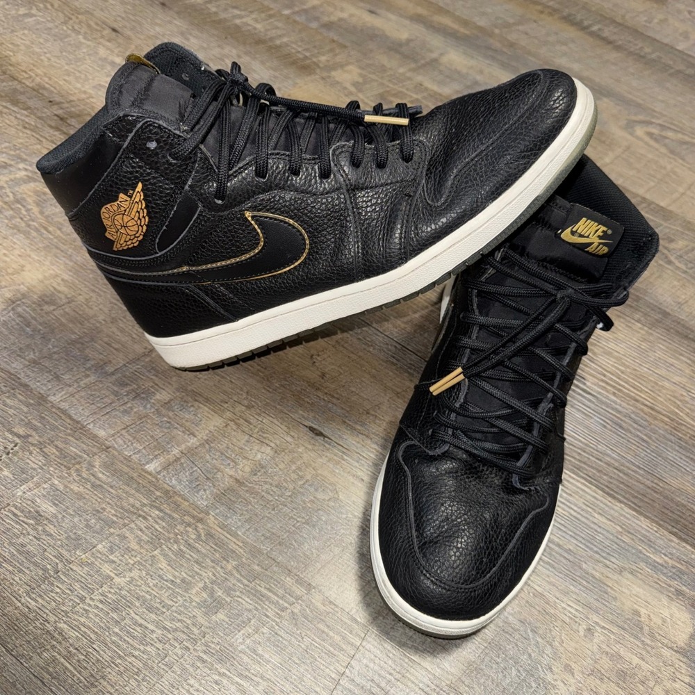 Nike Air Jordan 1 Retro High OG City of Flight Black Gold 555088-031 Mens 14